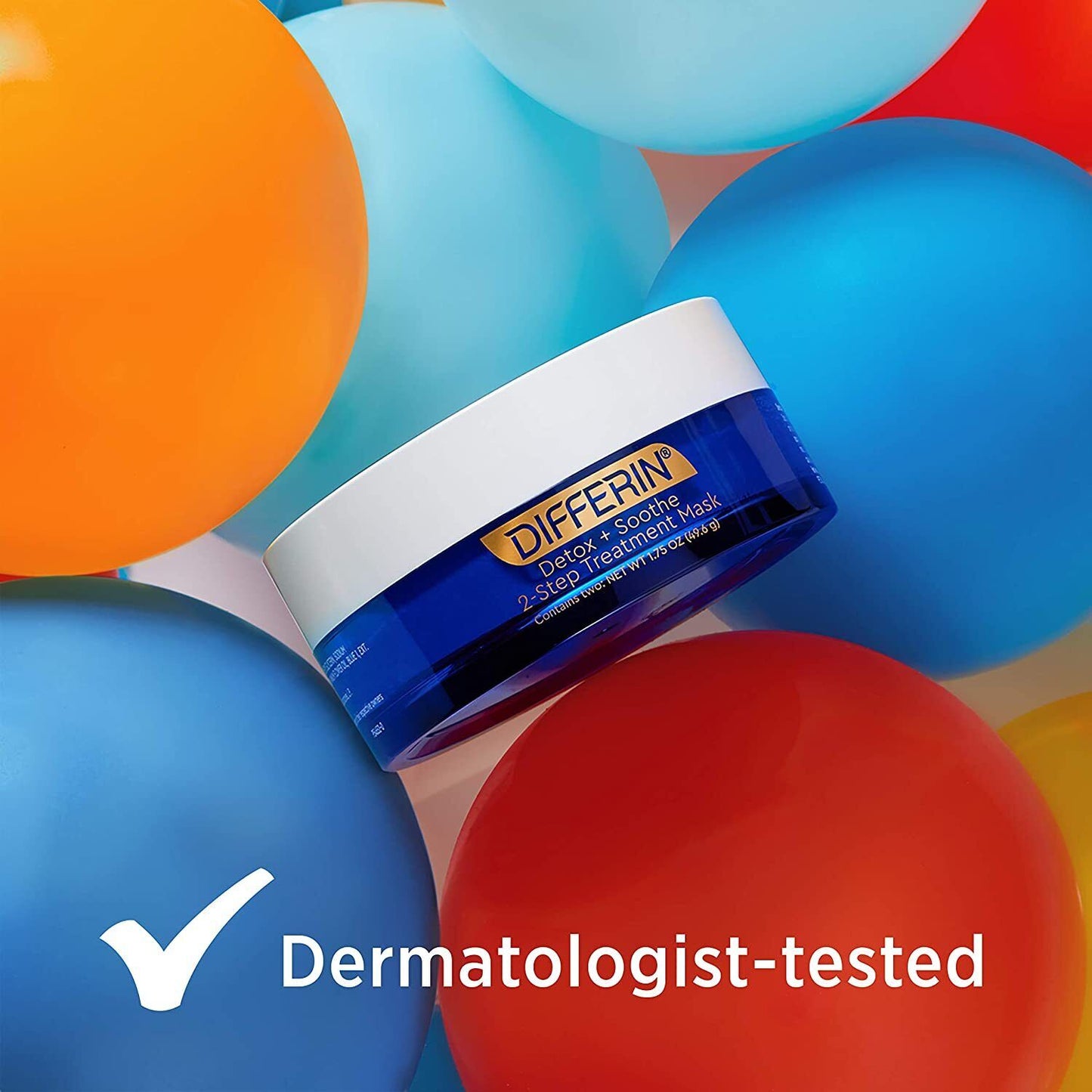 DIFFERIN Detox + Soothe - 2 Step Treatment Clay Mask for Acne Prone Skin 49.6g