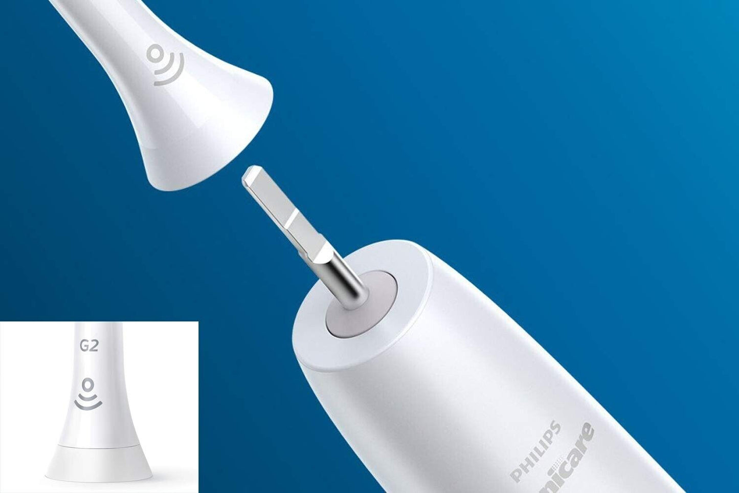 GENUINE Philips SONICARE G2 HX9033/65 Replacement Toothbrush Head WHITE - 3 PACK