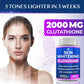 SKIN WHITENING GLUTATHIONE 2000mg Per Serve Brightening Lightening Pills 120 Cap