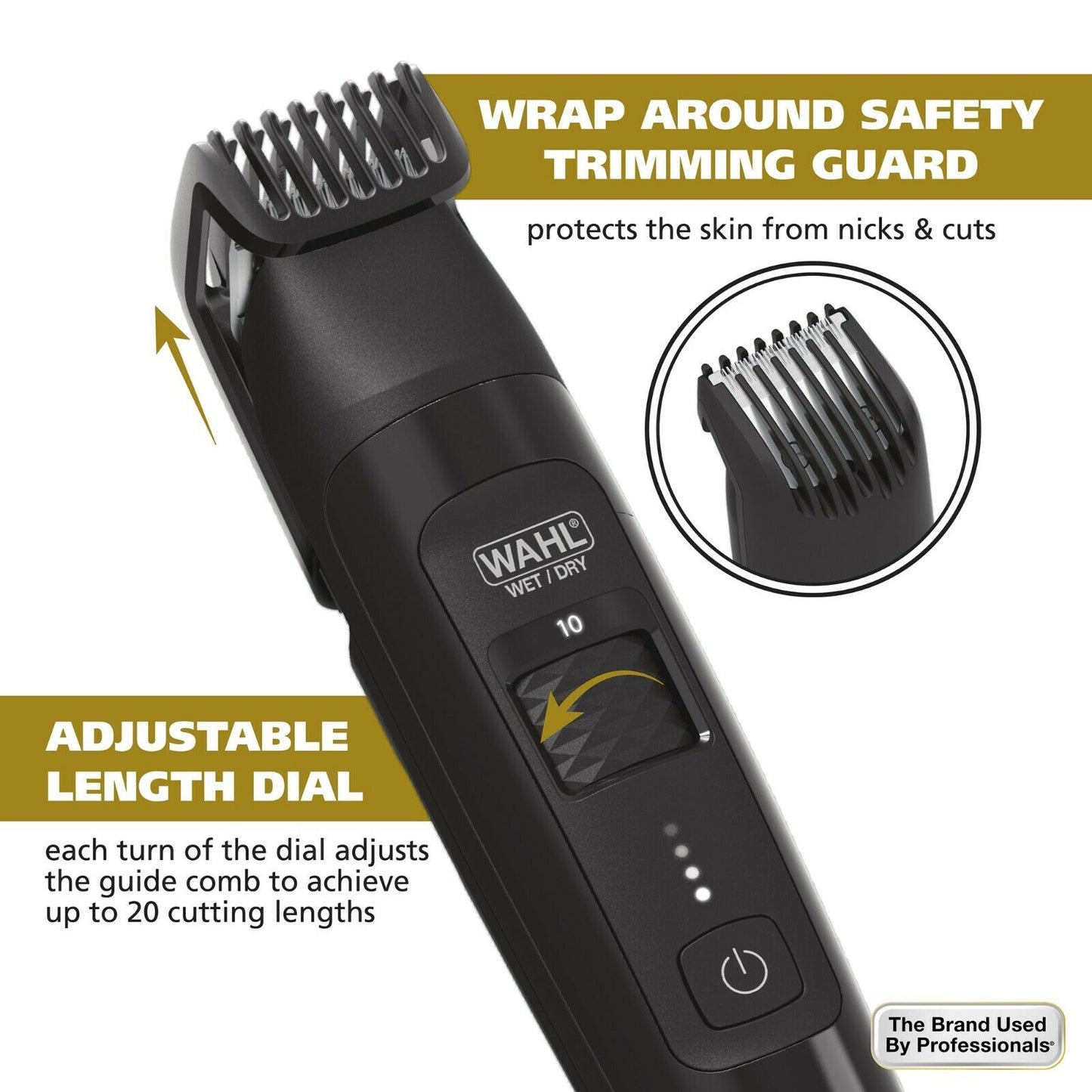 WAHL MANSCAPER Cordless Waterproof Trimmer for Groin and Body Grooming 5618-100