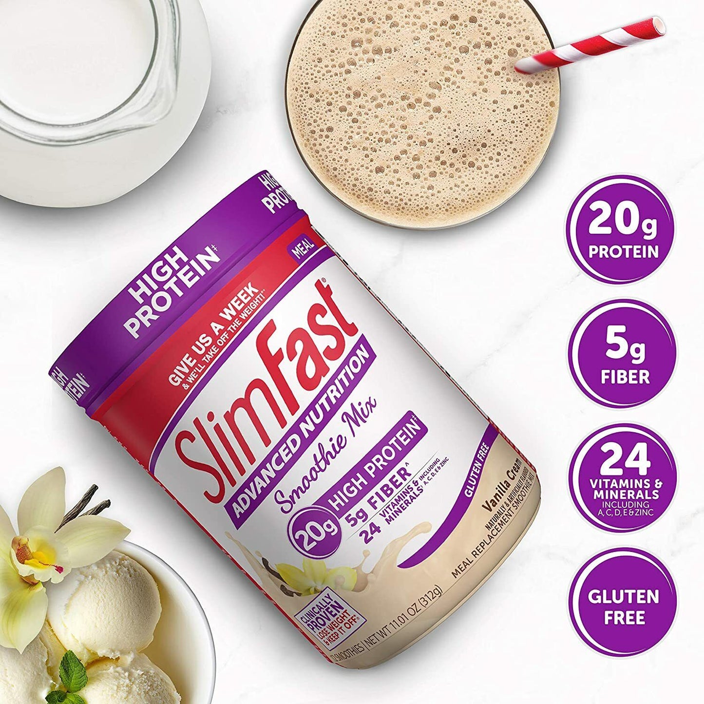 SlimFast Meal Replacement WEIGHT LOSS Vanilla Cream 312g EXP 24/03 QUICK SALE!!!
