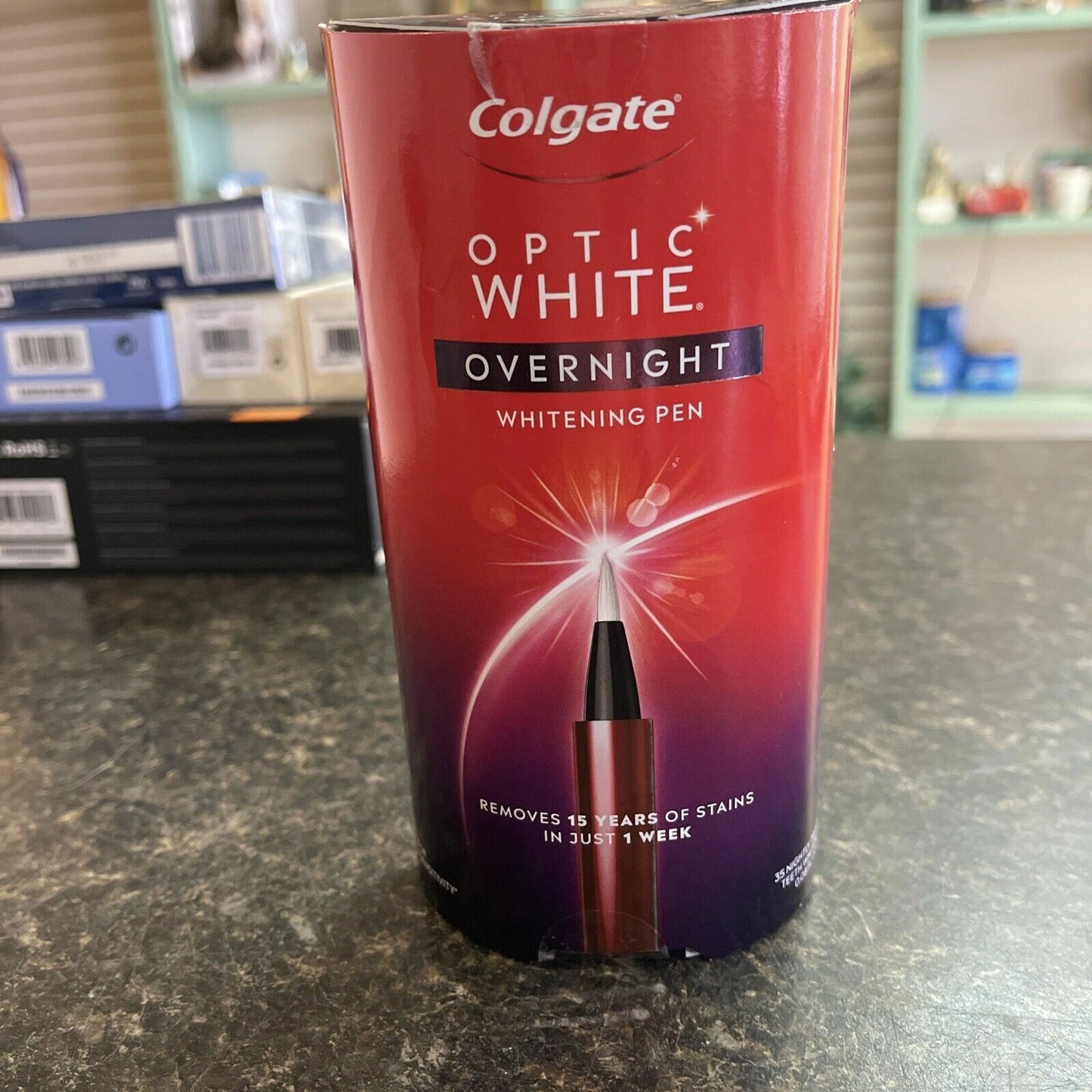 COLGATE Optic White Overnight Teeth Whitening Pen - 35 Treatments - USA VERSION