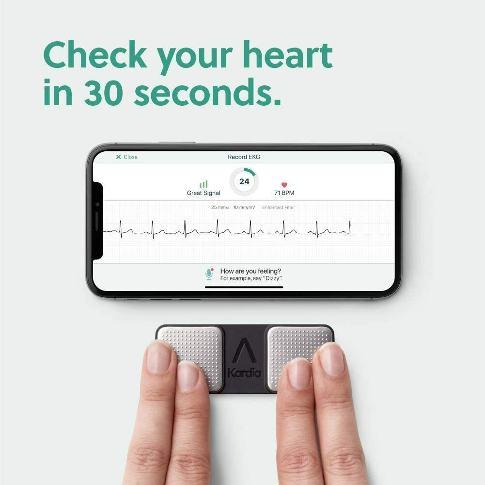 Alivecor KardiaMobile Personal Mobile EKG ECG Monitor Wireless Detects Afib NEW