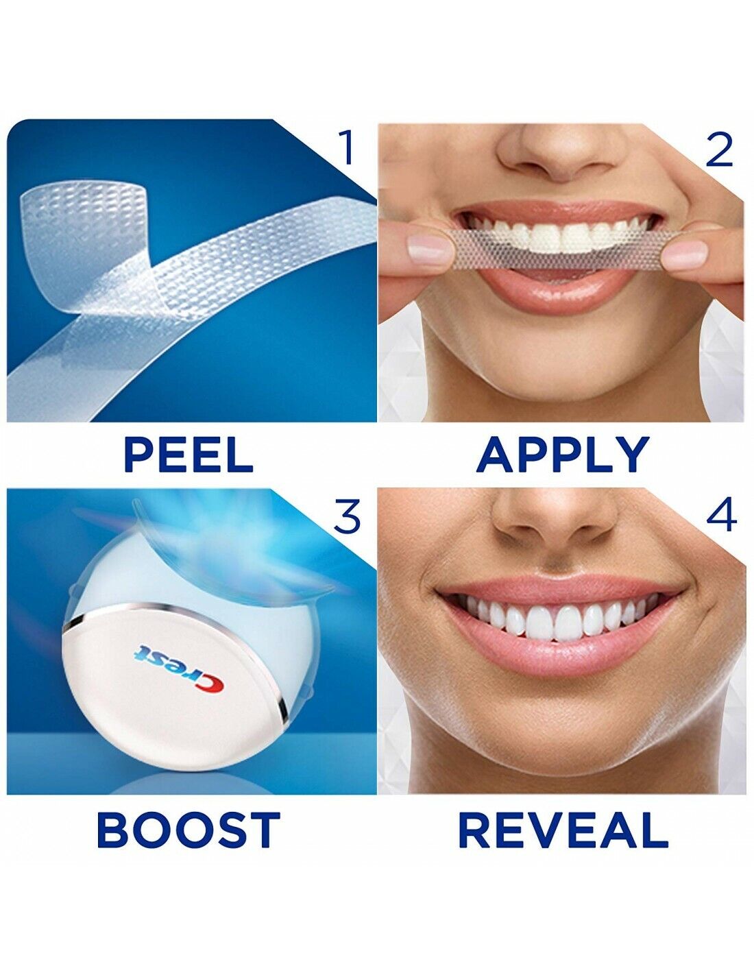 Crest 3D Whitestrips Professional White Levels 38 Strips 19 Treatments LED LIGHT