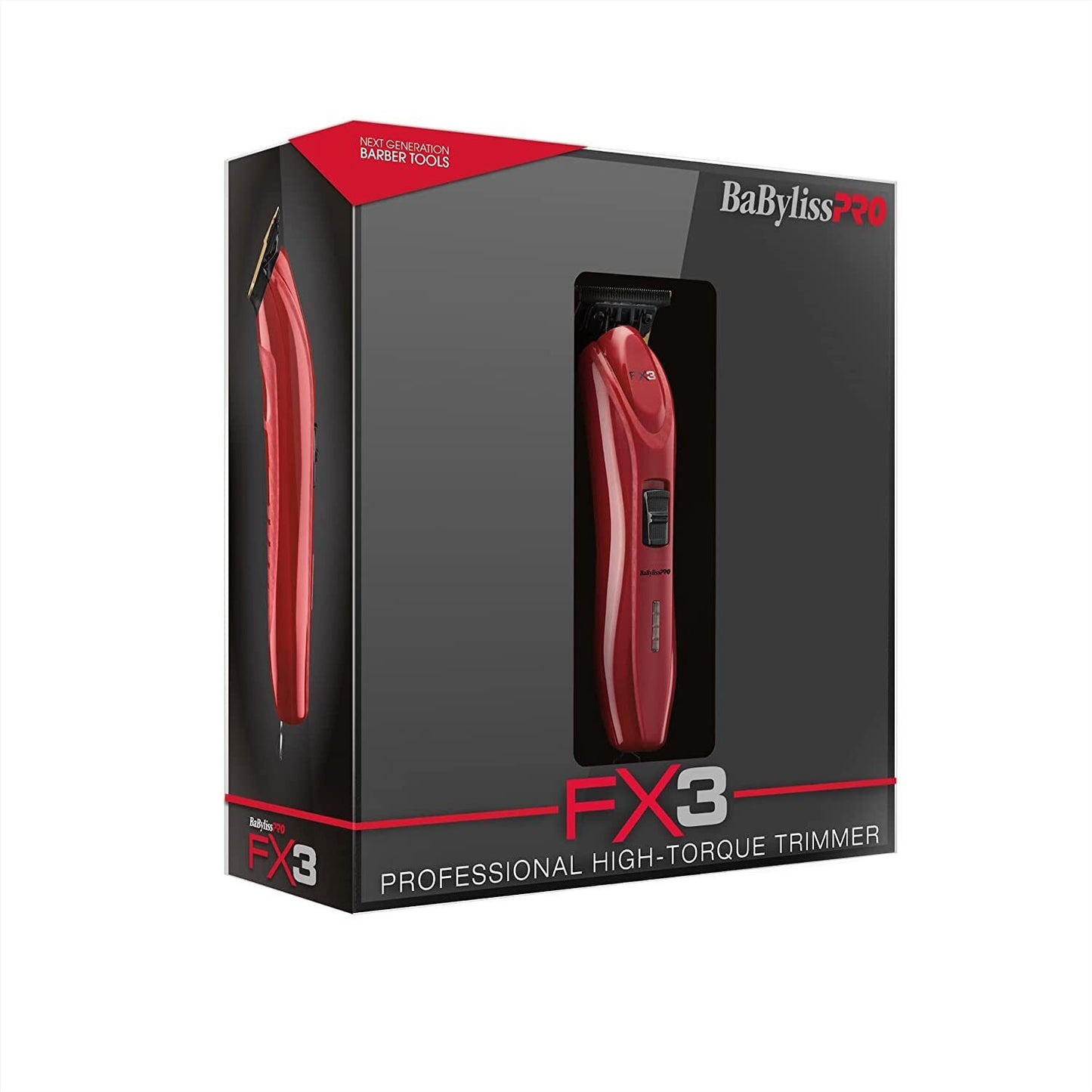 BabylissPRO FX3 Titanium Lithium High-Torque Hair Trimmer Babyliss PRO FXX3T RED