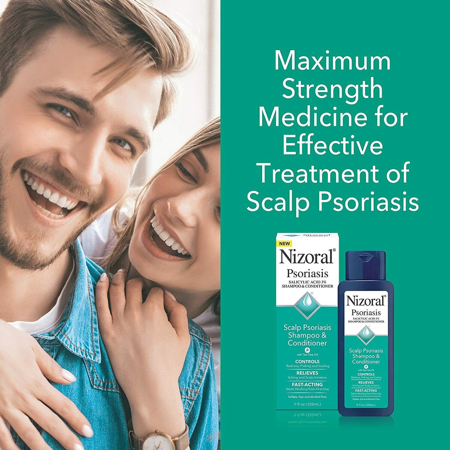 Nizoral Scalp Psoriasis Shampoo & Conditioner Itchy Dry Eczema Relief 325mL NEW