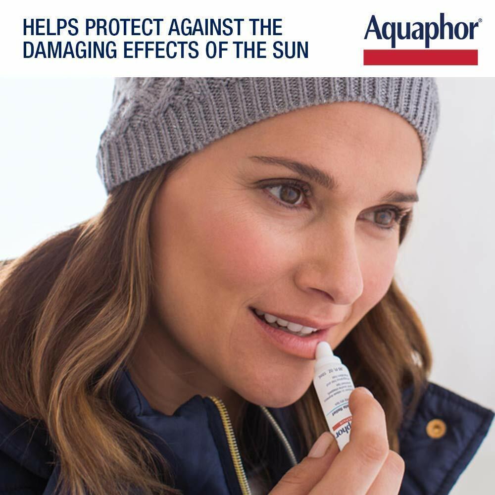 Aquaphor Lip Balm Protectant + Sunscreen SPF30 Severely Dry Chapped Cracked Lips