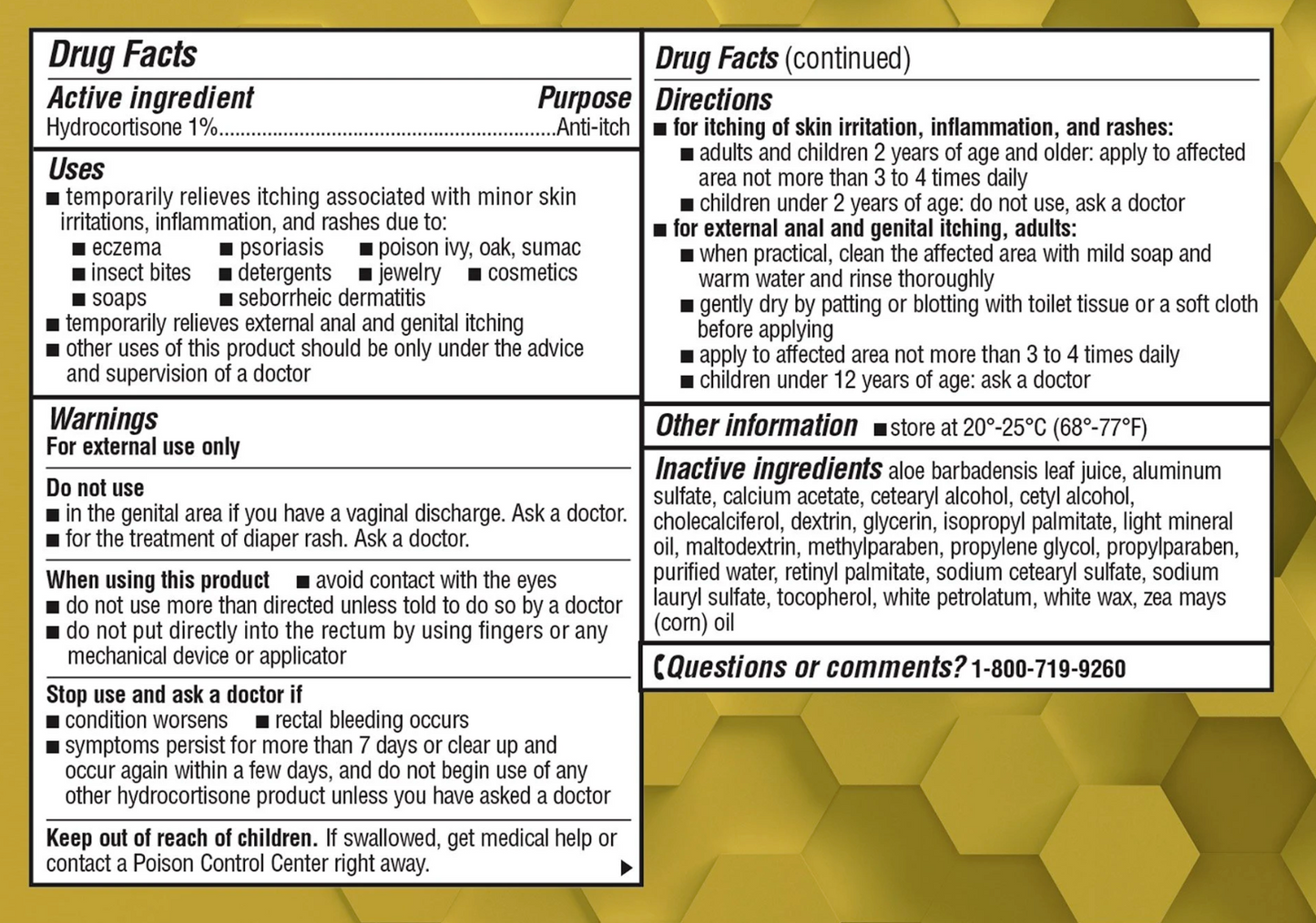 Kirkland 1% Hydrocortizone 56g Cream Skin Eczema Dematitis Anti Itching Relief