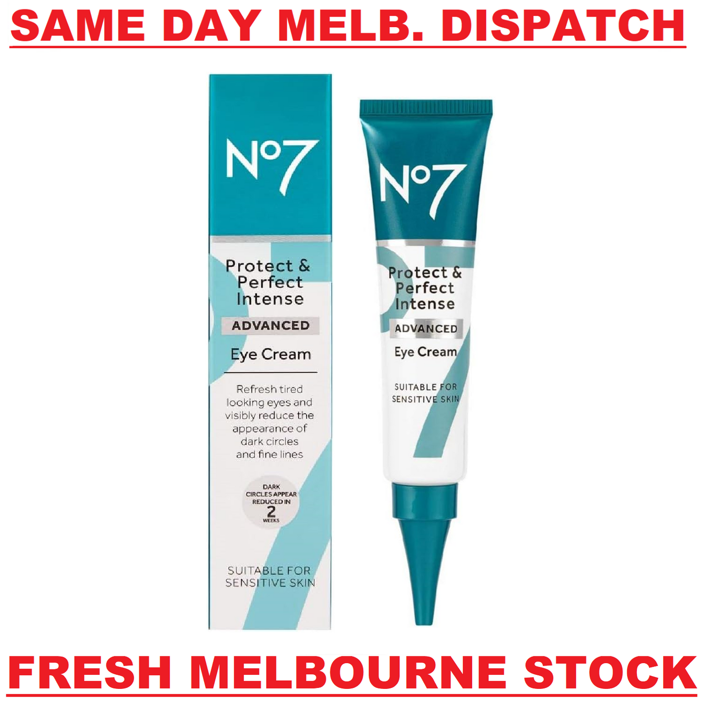 No7 Protect & Perfect INTENSE ADVANCED Eye Cream Anti Aging Reduce Wrinkles 15mL