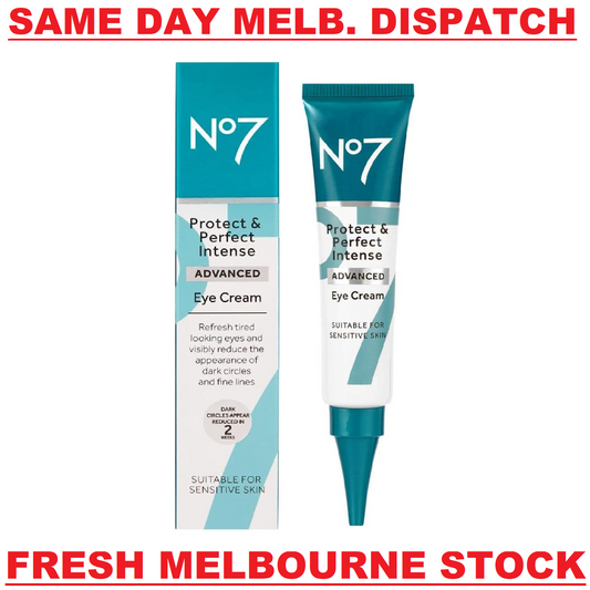 No7 Protect & Perfect INTENSE ADVANCED Eye Cream Anti Aging Reduce Wrinkles 15mL