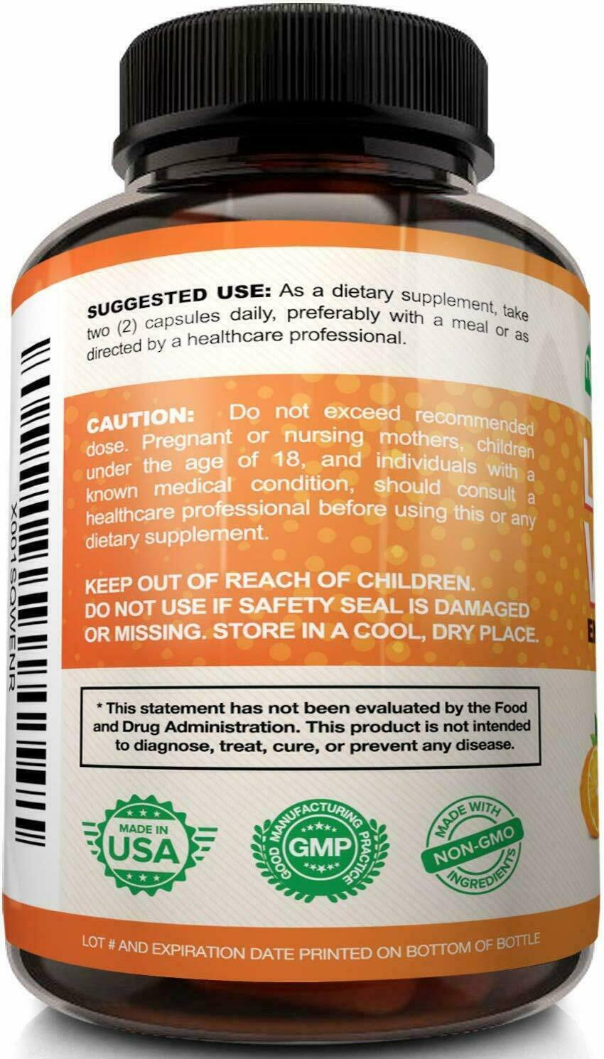 NUTRIFLAIR LIPOSOMAL VITAMIN C 1600mg 180 Caps DOUBLE STRENGTH POWERFUL IMMUNITY