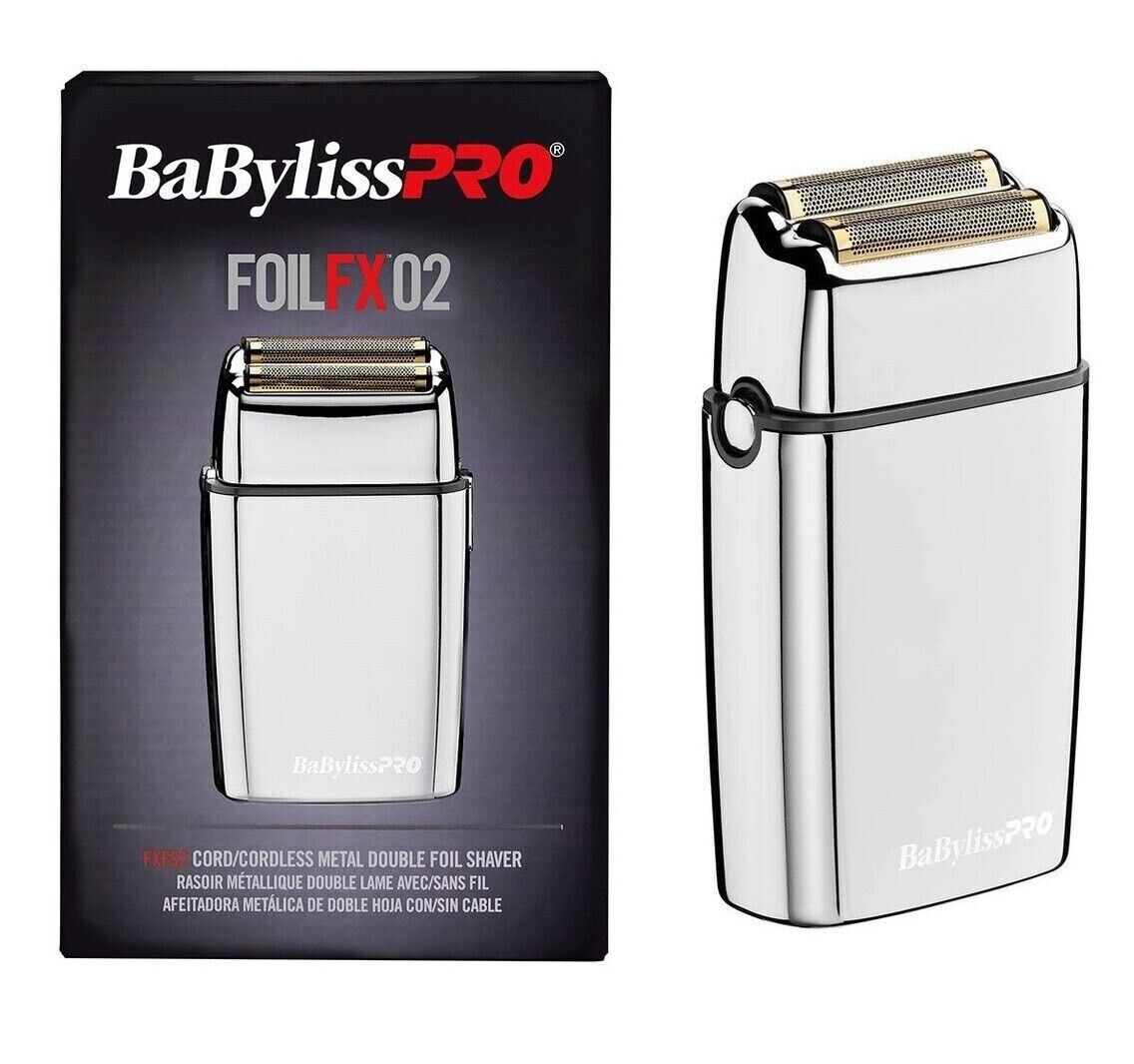 BabylissPRO FoilFX02 Metal Double Foil FX02 Hair Shaver Babyliss FXFS2 SILVER