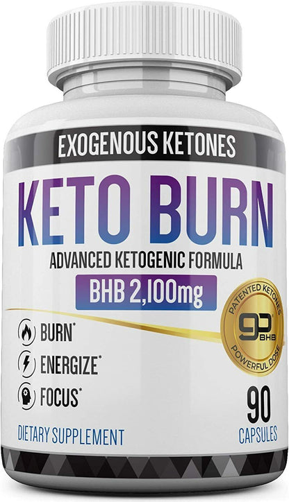 KETO BURN BHB Diet Pills 2100mg 90 Caps ADVANCED WEIGHT LOSS KETOGENIC FORMULA