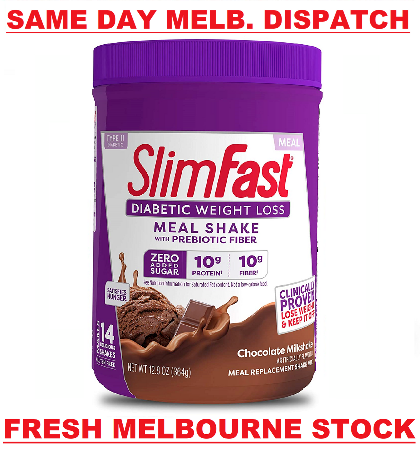 SlimFast Diabetic Meal Replacement - Chocolate 364g BBD 19/01 QUICK SALE!!!