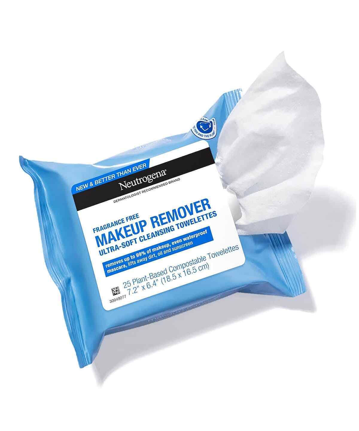 Neutrogena Makeup Remover Fragrance Free Ultra Soft Cleansing Towelettes 25 Pack