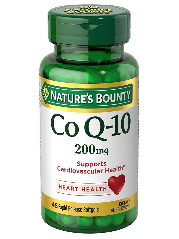NATURE'S BOUNTY CoQ10 200mg Support Heart Health & Blood Pressure - 45 Soft Gels