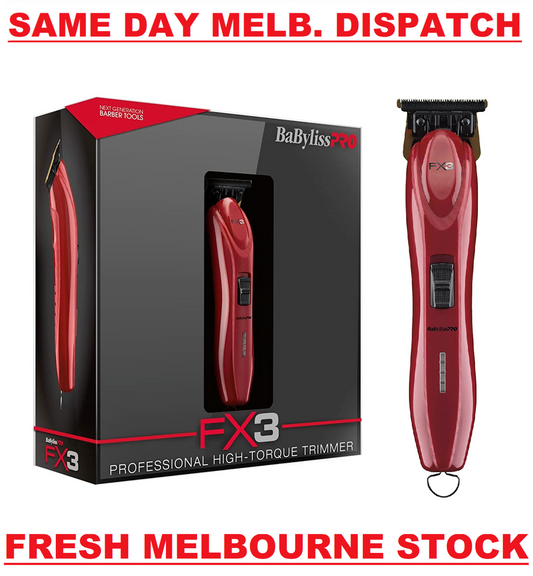 BabylissPRO FX3 Titanium Lithium High-Torque Hair Trimmer Babyliss PRO FXX3T RED