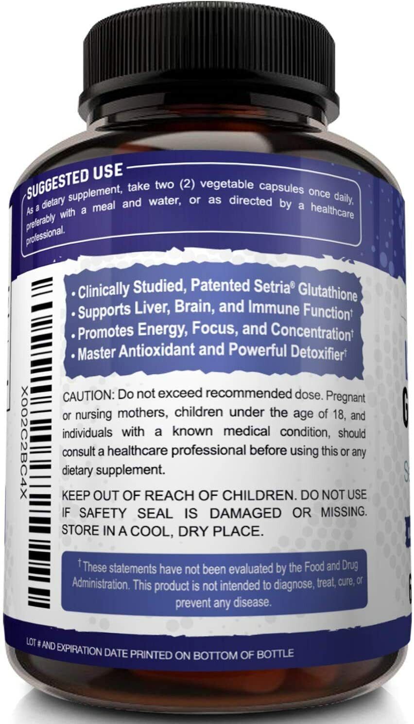 Liposomal Glutathione Setria 700mg 60 Caps NutriFlair DOUBLE STRENGTH & REDUCED