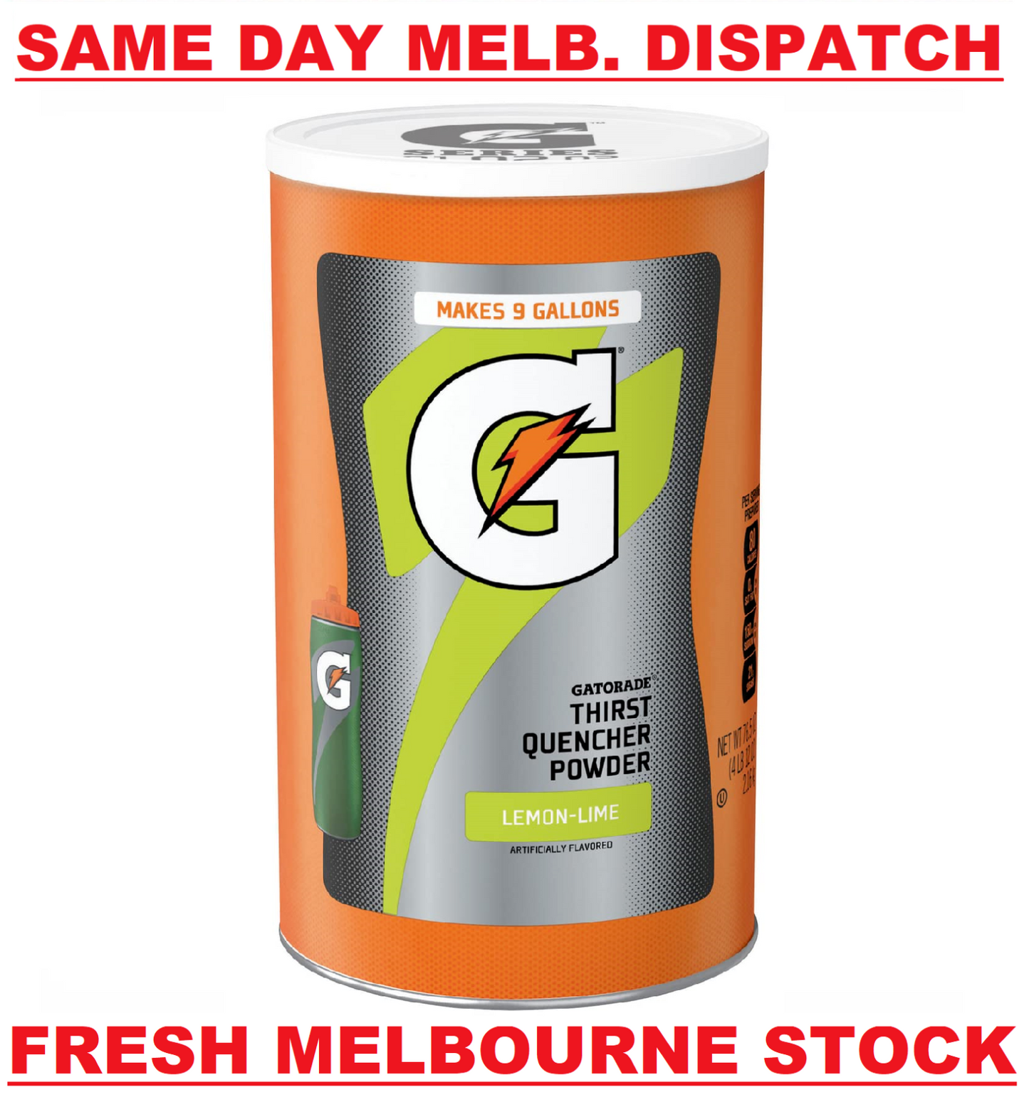 Gatorade Electrolyte Sports Powder Lemon Lime 95 Serves - 2.17kg (makes 34L)