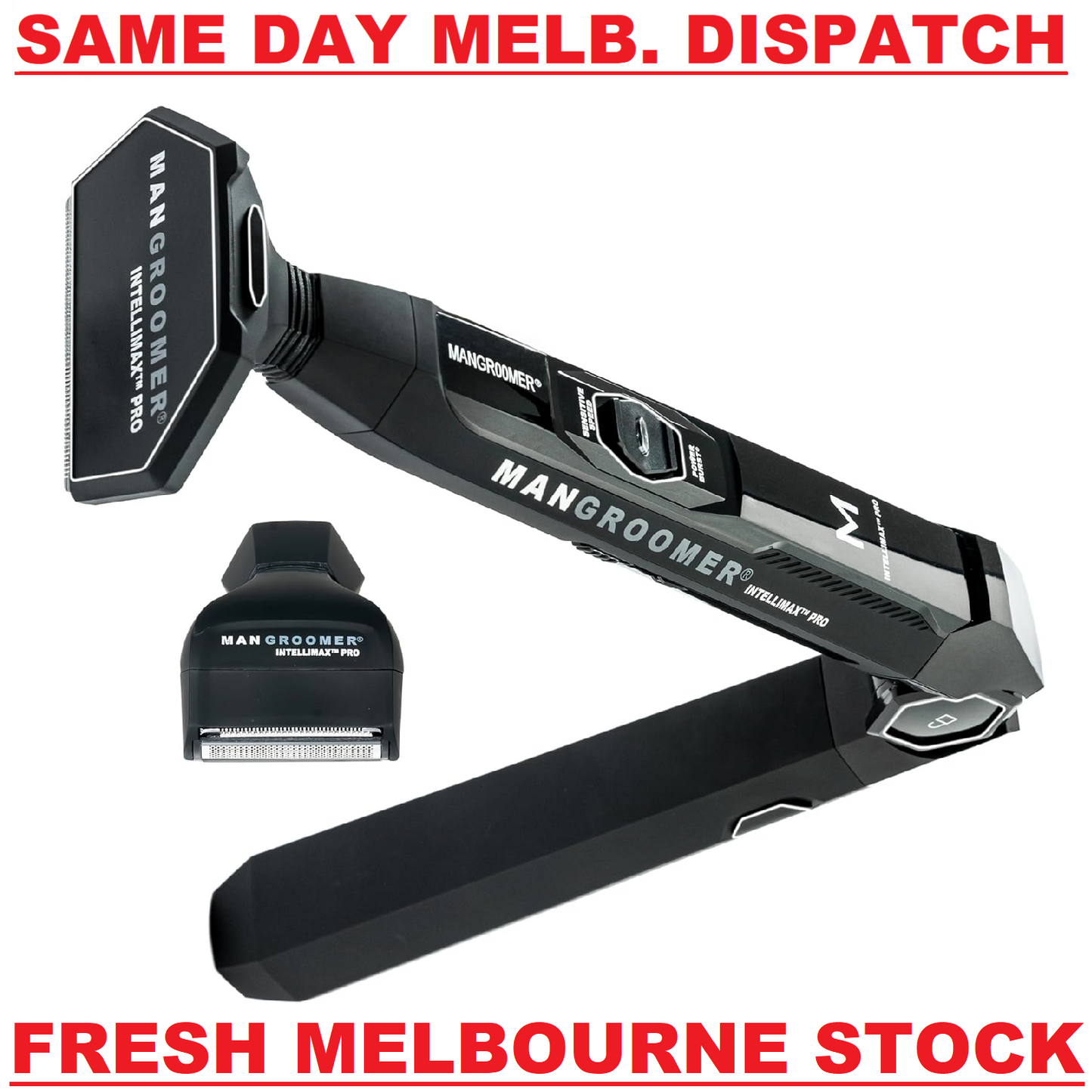 MANGROOMER INTELLIMAX PRO - WIDE HEAD Back Shaver - Shock Absorber Power Burst