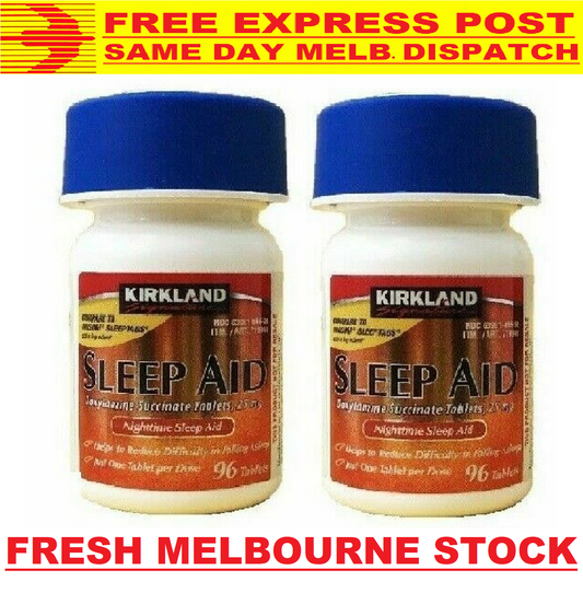 Kirkland night aid 25mg insomnia sleep supplement 192 tabs FRESH MELBOURNE STOCK