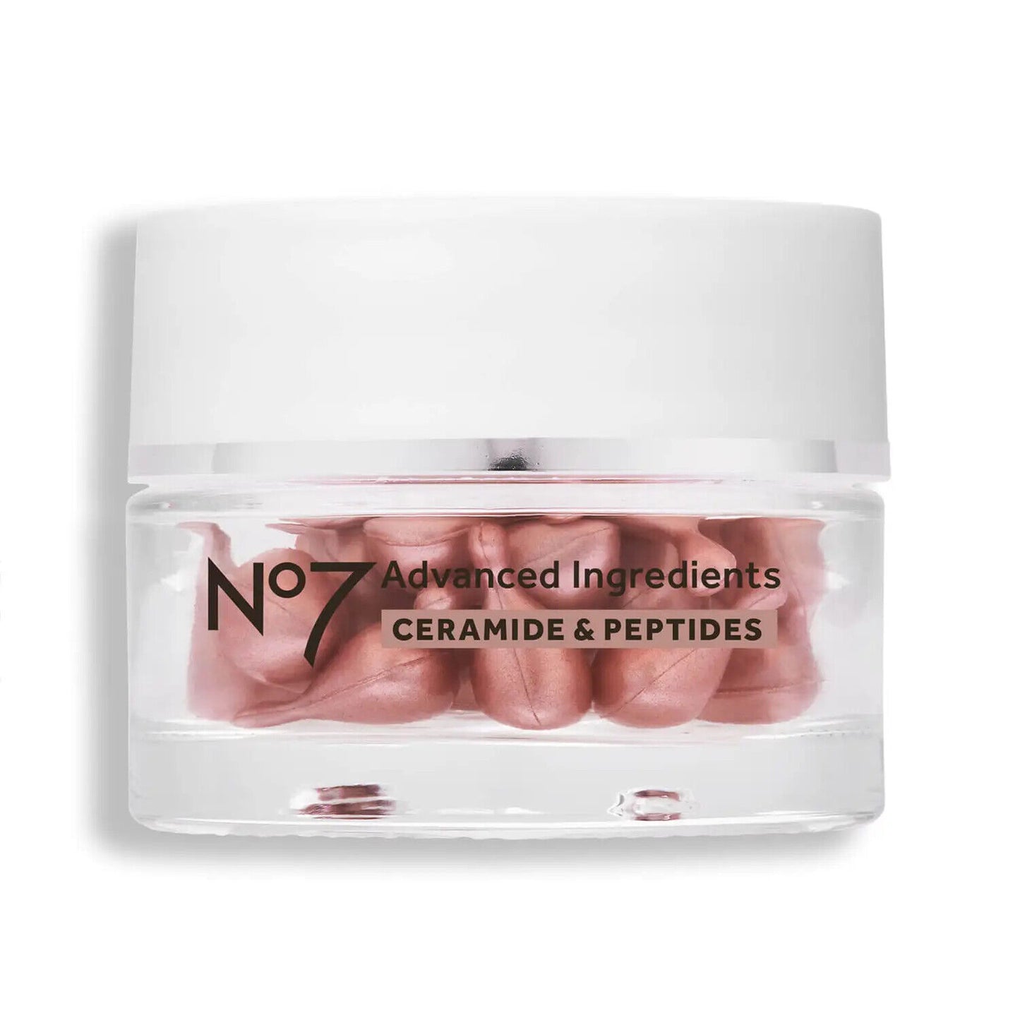 No7 Advanced Ingredients Ceramide & Peptides Anti Aging Serum 30 Facial Capsules