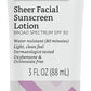Solimo Sheer Facial Sunscreen Lotion SPF30 UV Protect PA++ Water Resistant 88mL