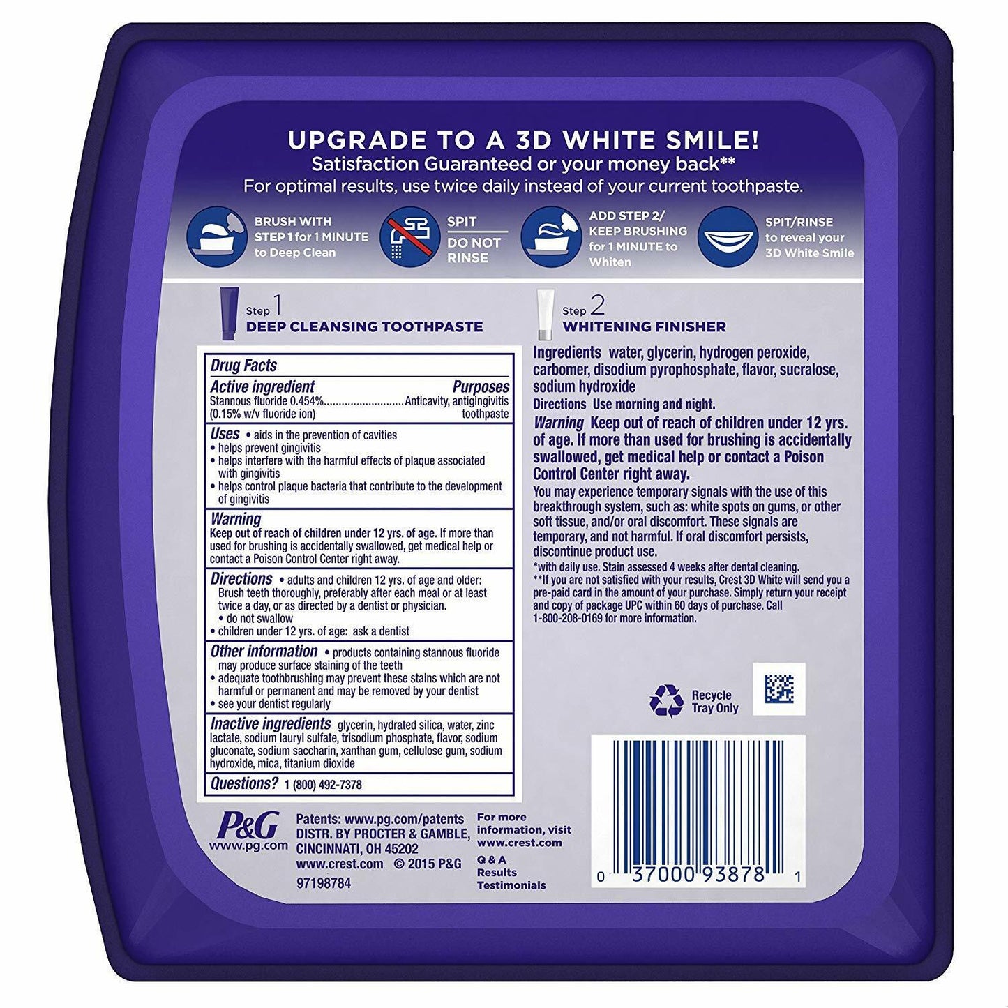 CREST 3D WHITE BRILLIANCE DAILY CLEANSING TOOTHPASTE & WHITENING GEL 2 STEP KIT