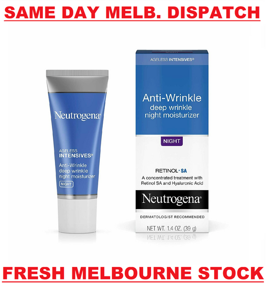 Neutrogena Ageless Anti Wrinkle Repair Night Moisturiser Cream + Retinol SA 39g