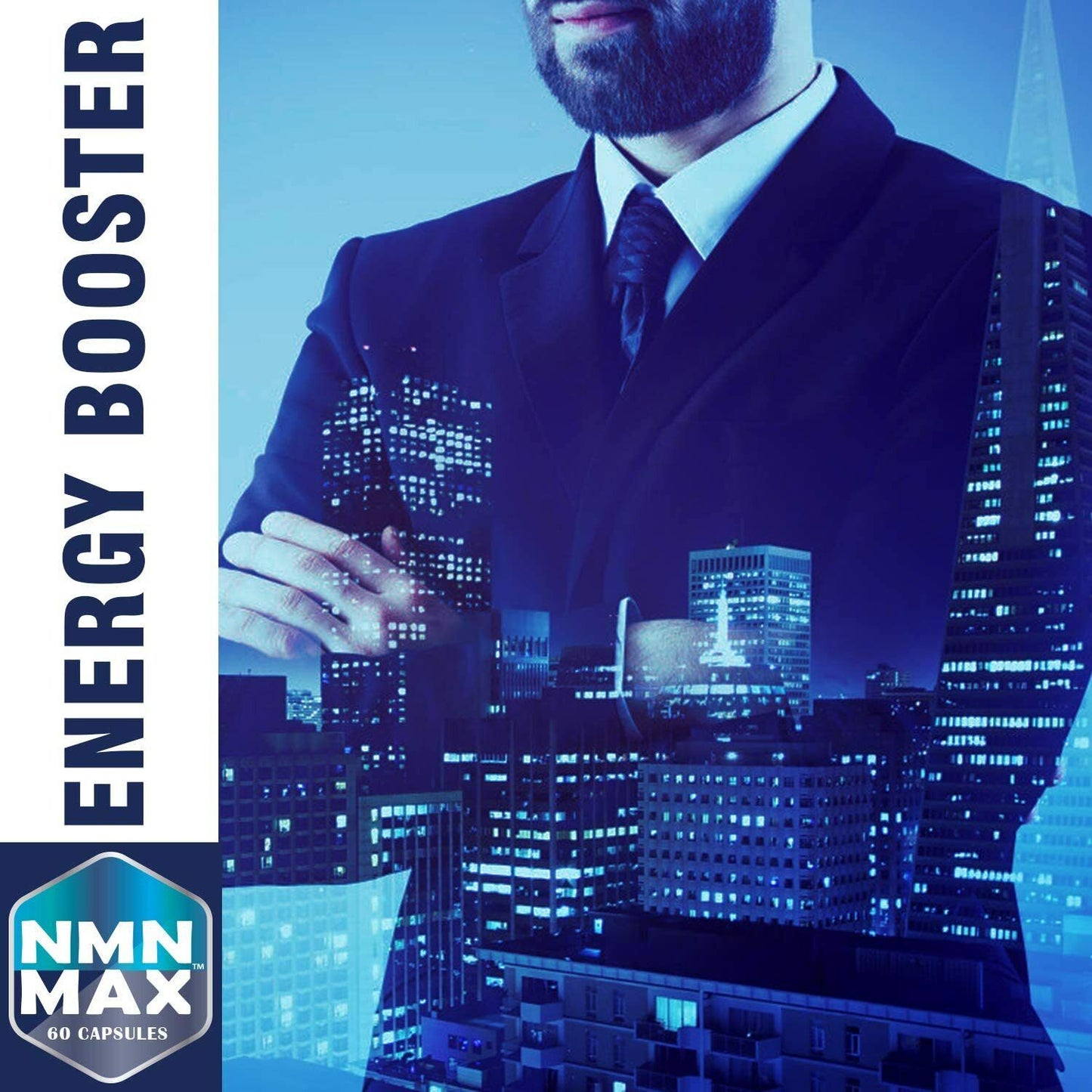 NMN Max 500mg x 60 Caps DOUBLE STRENGTH NAD+ BOOST ANTI-AGING FREE EXPRESS POST!