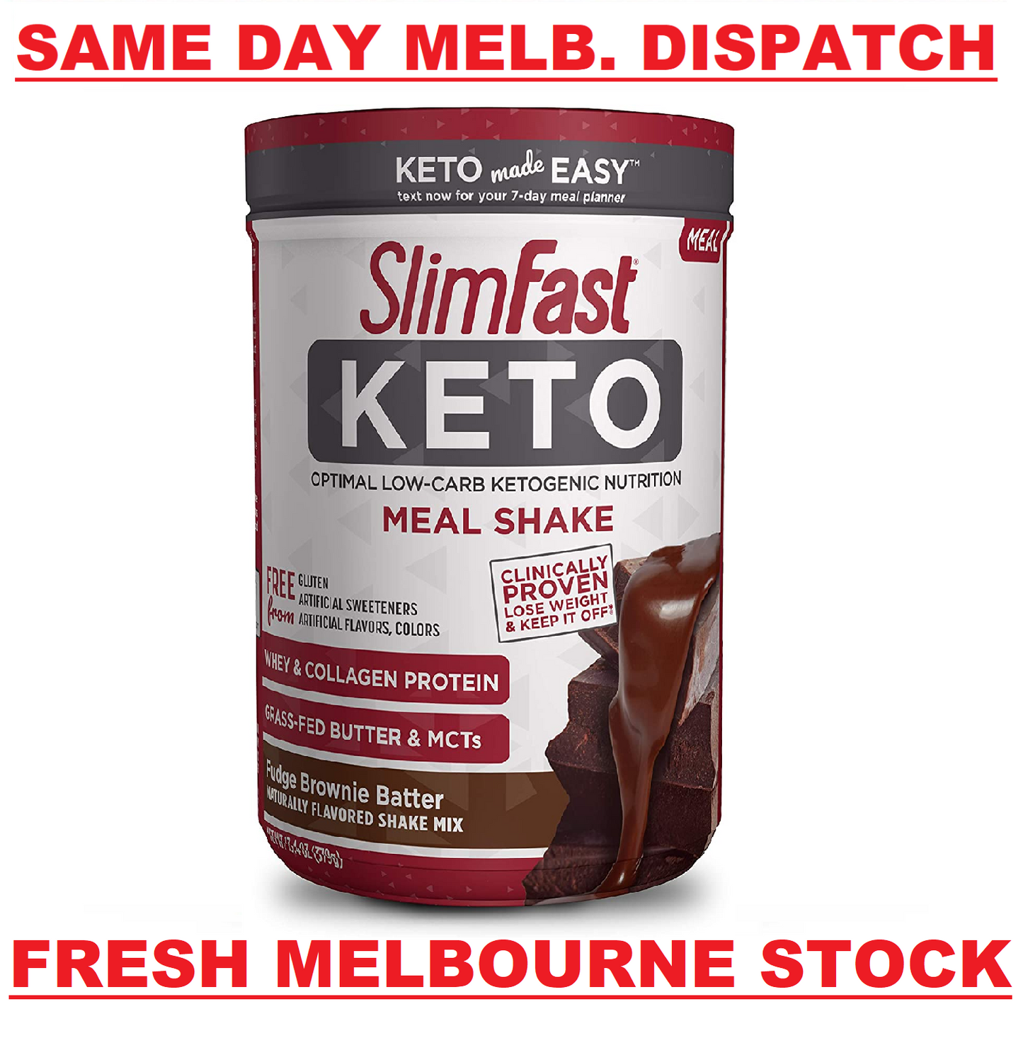 SlimFast KETO Meal Replacement Shake - Fudge Brownie 379g BBD 28/08 QUICK SALE!