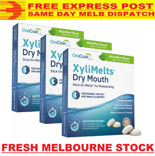 XYLIMELTS FOR DRY MOUTH MILD MINT, 120 DISC MAILER PACK - FREE EXPRESS POST
