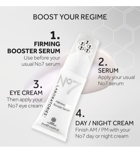 Boots No7 Laboratories FIRMING BOOSTER SERUM ANTI AGING CLINICALLY PROVEN 30mL