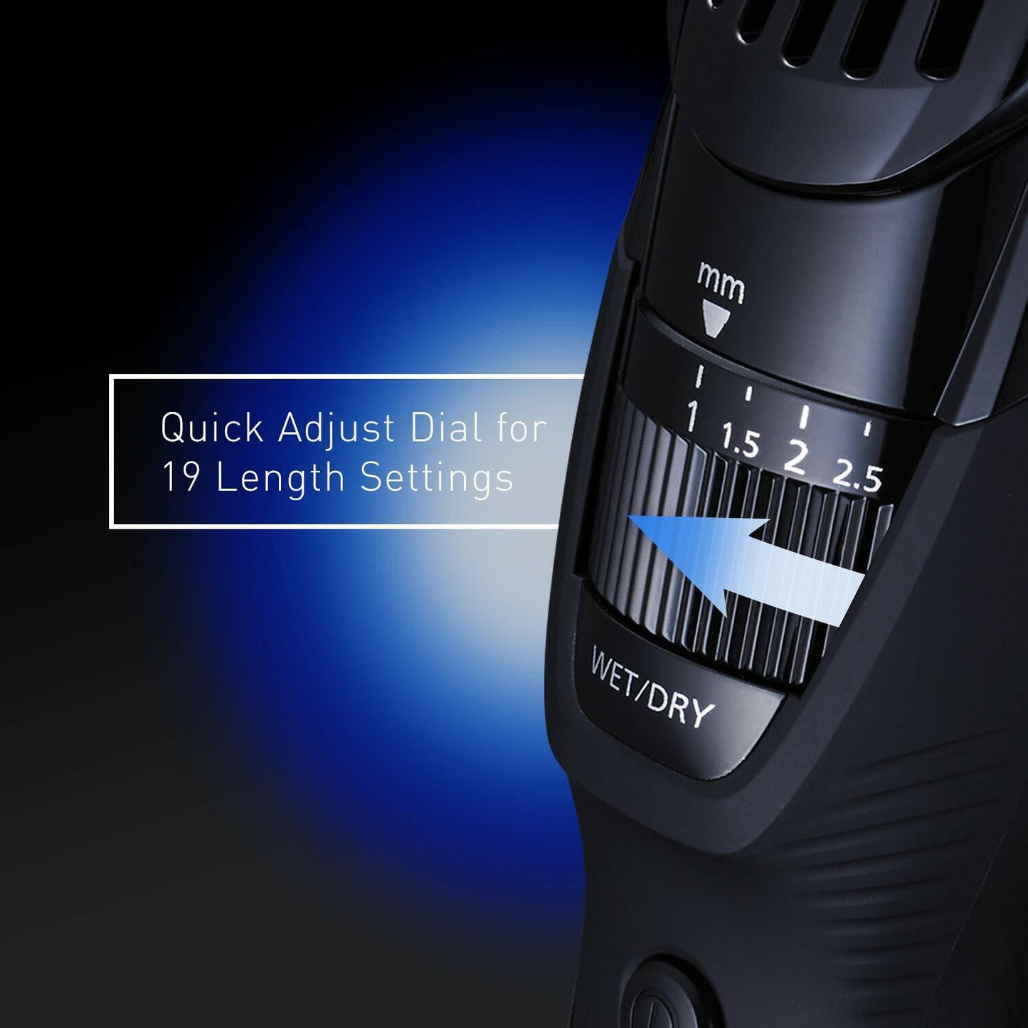 Panasonic Precision Rechargeable 19 Length Wet Dry Beard Hair Trimmer ER-GB42-K