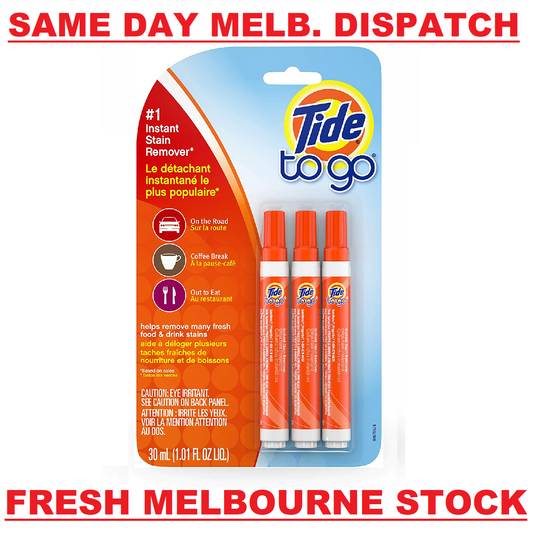3x Tide To Go Instant Stain Remover Liquid Pen 3 Count Laundry Washing BRAND NEW