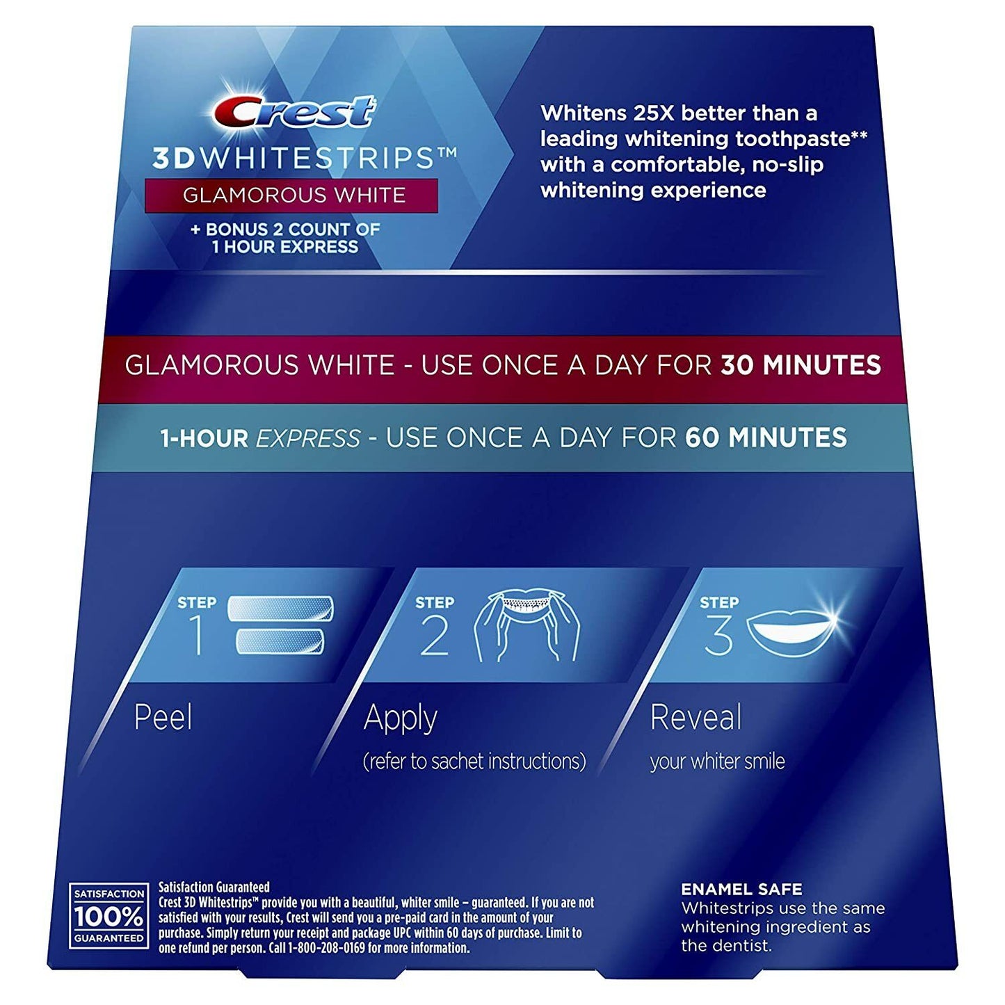 Crest 3D 28 x Glamorous White Teeth Whitening Strips 14 Pouches + 2 EXPRESS KITS