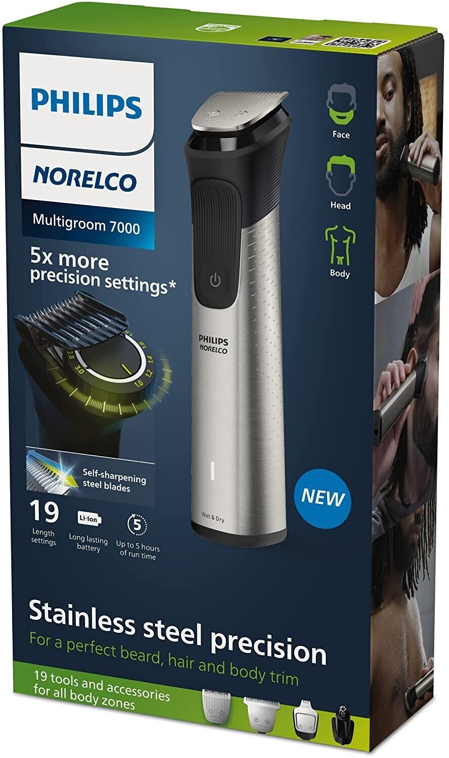 Philips Norelco Multigroom 7000 19-in-1 Head to Toe Trimmer MG7910/49 BRAND NEW