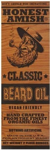 Honest Amish Beard Oil - Classic 2oz - Essential Oils Balm / Beard Care Products