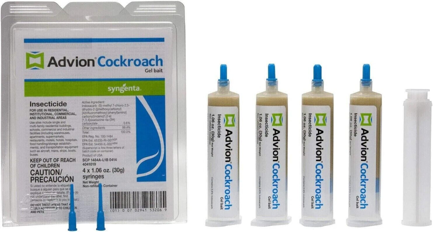 Genuine Syngenta Advion Cockroach Gel German Roach FRESH MELB STOCK 4 x 30g Tube