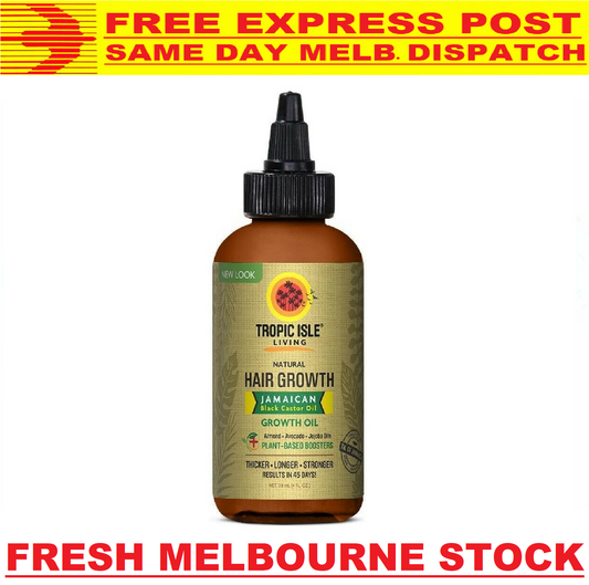 TROPIC ISLE LIVING JAMAICAN BLACK CASTOR OIL HAIR GROWTH 118mL FREE EXPRESS POST