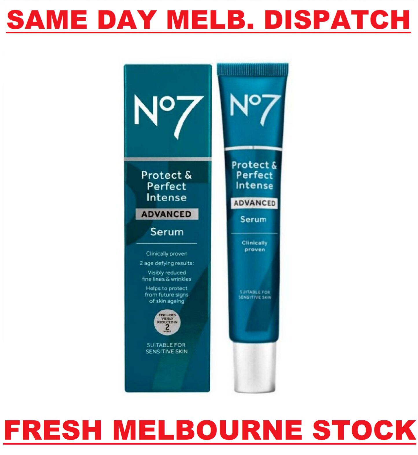 No7 Protect & Perfect INTENSE ADVANCED SERUM Anti Aging Reduce Wrinkles - 30mL