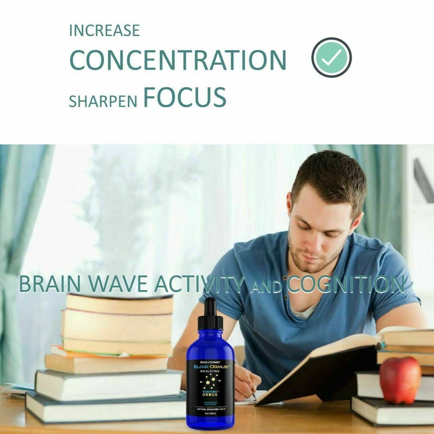 ELIXIR ORMUS MONATOMIC GOLD 120mL Memory Cognitive Function - FREE EXPRESS POST