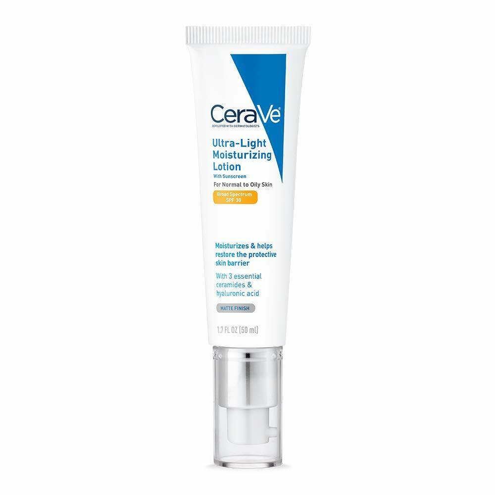 CeraVe AM Ultra Light Moisturizing Lotion SPF30 Hyaluronic Acid Sunscreen 50 mL