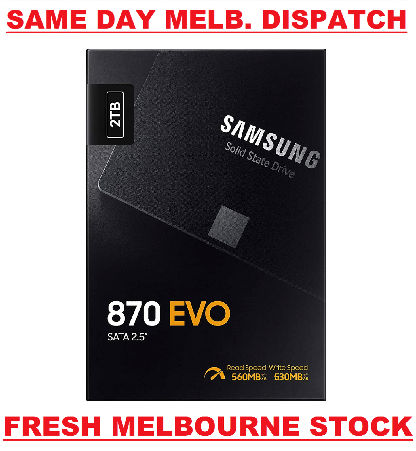 SAMSUNG SSD 870 EVO 2TB Solid State Drive Internal SATA 2.5" MZ-77E2T0BW