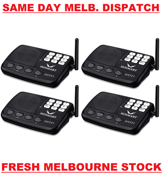 Hosmart Wireless Intercom System 1/2 Mile Long Range 7Channel Security 4 Station