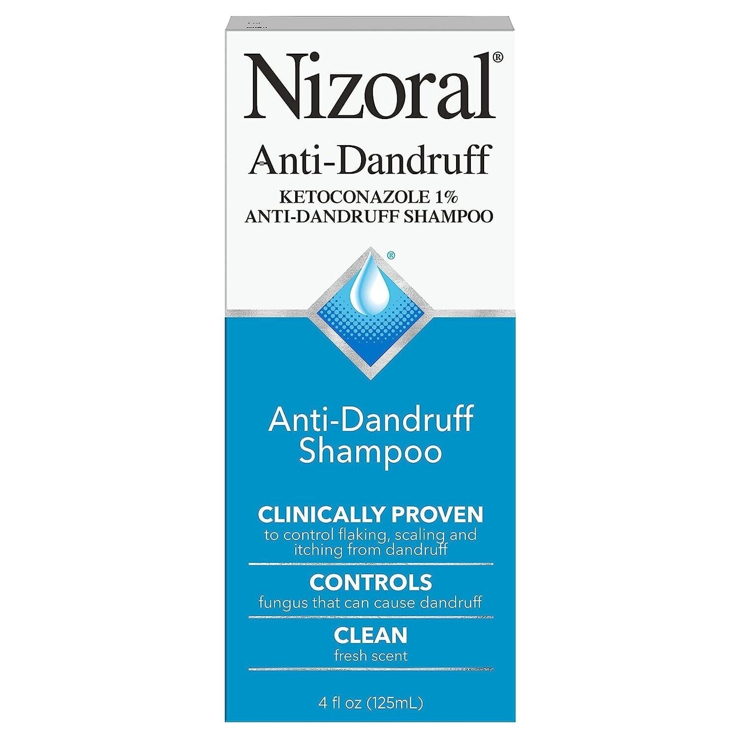 Nizoral A-D Anti-Dandruff Shampoo 1% - Seborrheic Dermatitis Treatment 125mL NEW