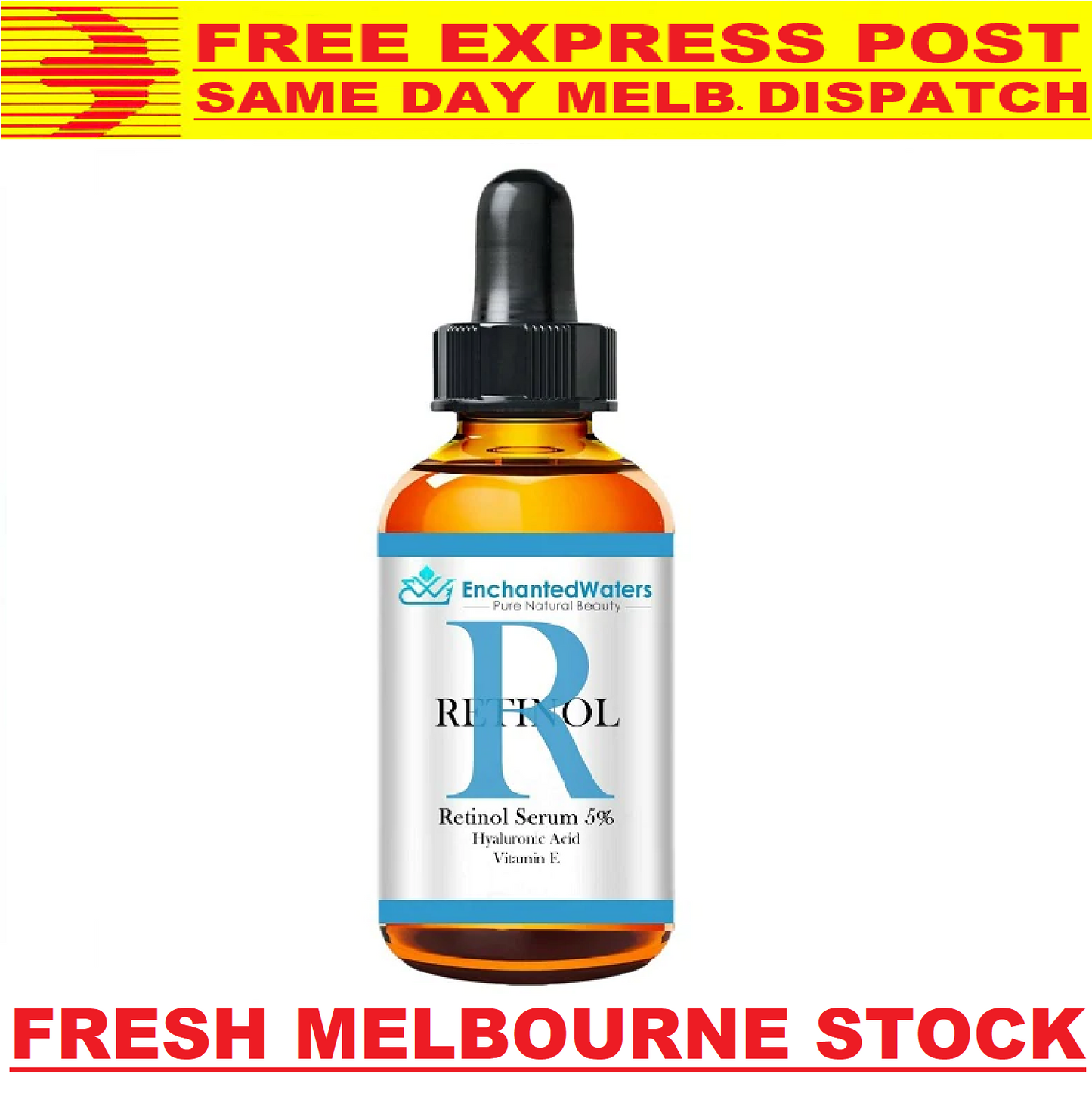 RETINOL VITAMIN A 5% + HYALURONIC ACID + Vitamin E Serum 30ml FREE EXPRESS POST!