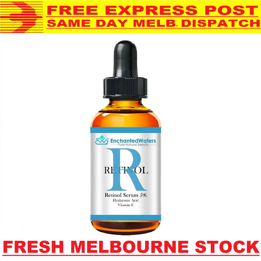 RETINOL VITAMIN A 5% + HYALURONIC ACID + Vitamin E Serum 30ml FREE EXPRESS POST!