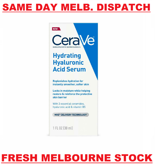 CeraVe Hydrating Hyaluronic Acid Serum Ceramides Vitamin B5 Anti-Aging 30 mL NEW