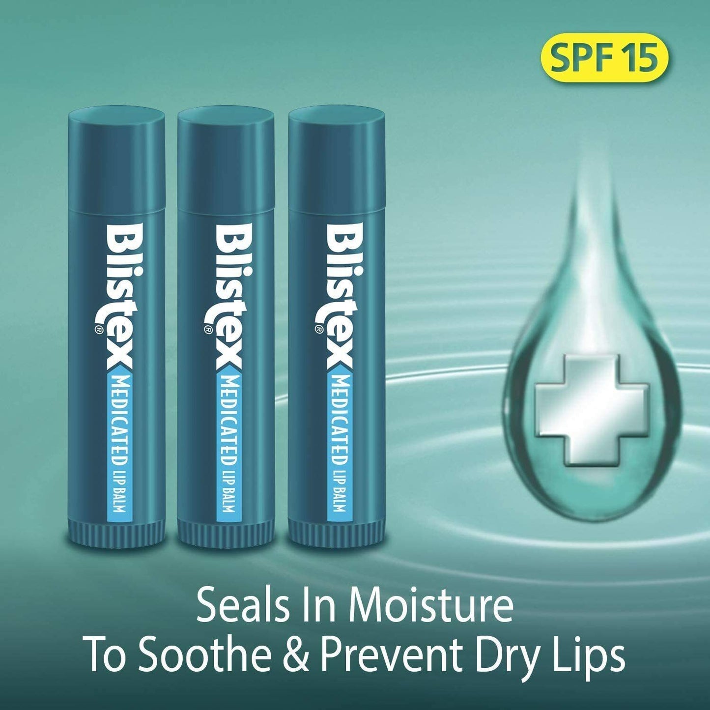 Blistex Medicated Lip Balm Protectant Sunscreen SPF 15 3x Chap Stick Value Pack